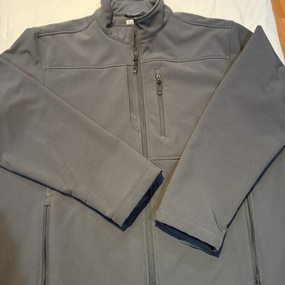 33,000 FT Tactical Jacket Men's XL Gray‎ Waterproof Fleece Lined Softshell Gorp